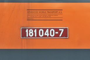 181.040 - označení lokomotivy