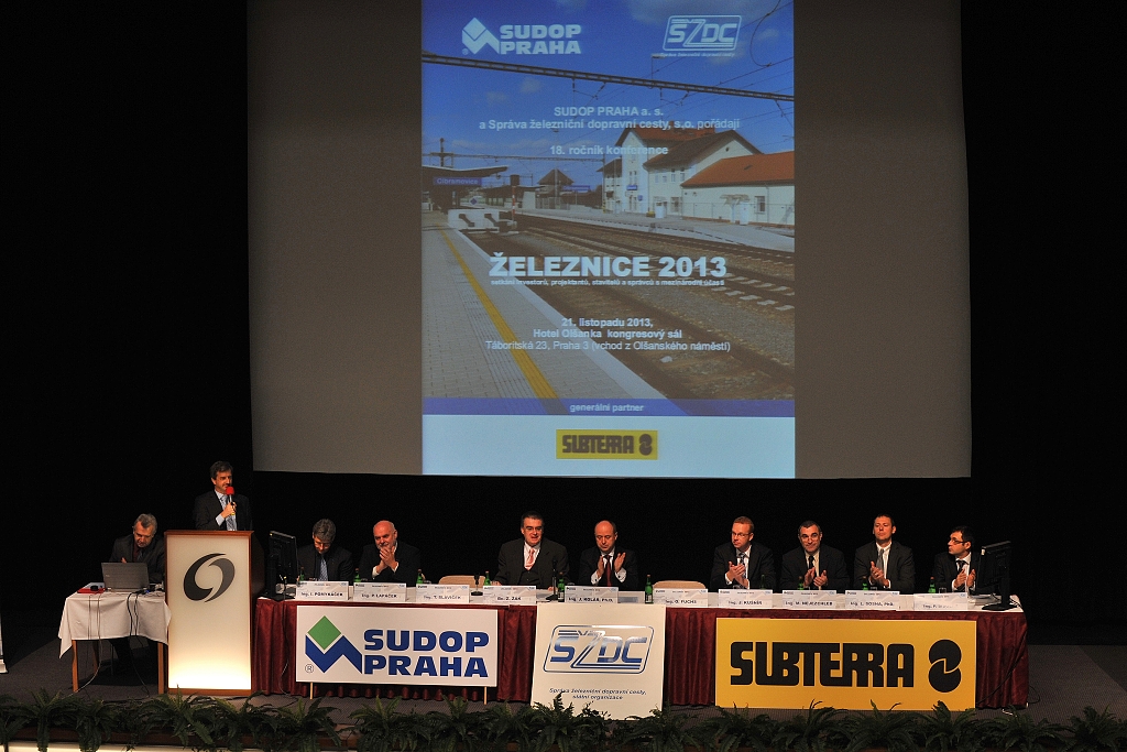 Zahájení konference Železnice 2013 generálním ředitelem SUDOPu PRAHA a.s.