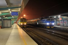 163.034 Pardubice (28.1. 2012) - společně s lokomotivou 163.061