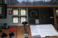 350.005 Svitkov (12.3. 2004) v kabině strojvedoucího při rychlosti V=160 km/h