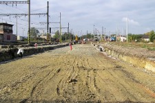 Choceň (12.9. 2003) - práce na železničním spodku
