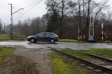 Krakow Biezanow (18.11. 2010) - železniční přejezd před rekonstrukcí