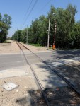 Krakow Biezanow Drozdzownia (18.6. 2012) - železniční přejezd, stav po rekonstrukci
