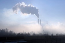 Opatovická elektrárna v mlze (23.2. 2014)
