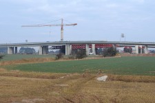 Opatovice nad Labem (23.2. 2014) - dostavba mimoúrovňové křižovatky