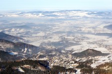 Krkonoše (8.12. 2012) - pohled ze Sněžky na polskou stranu